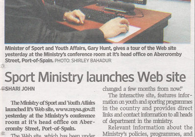 The Ministry of Sport and Youth Affairs Website